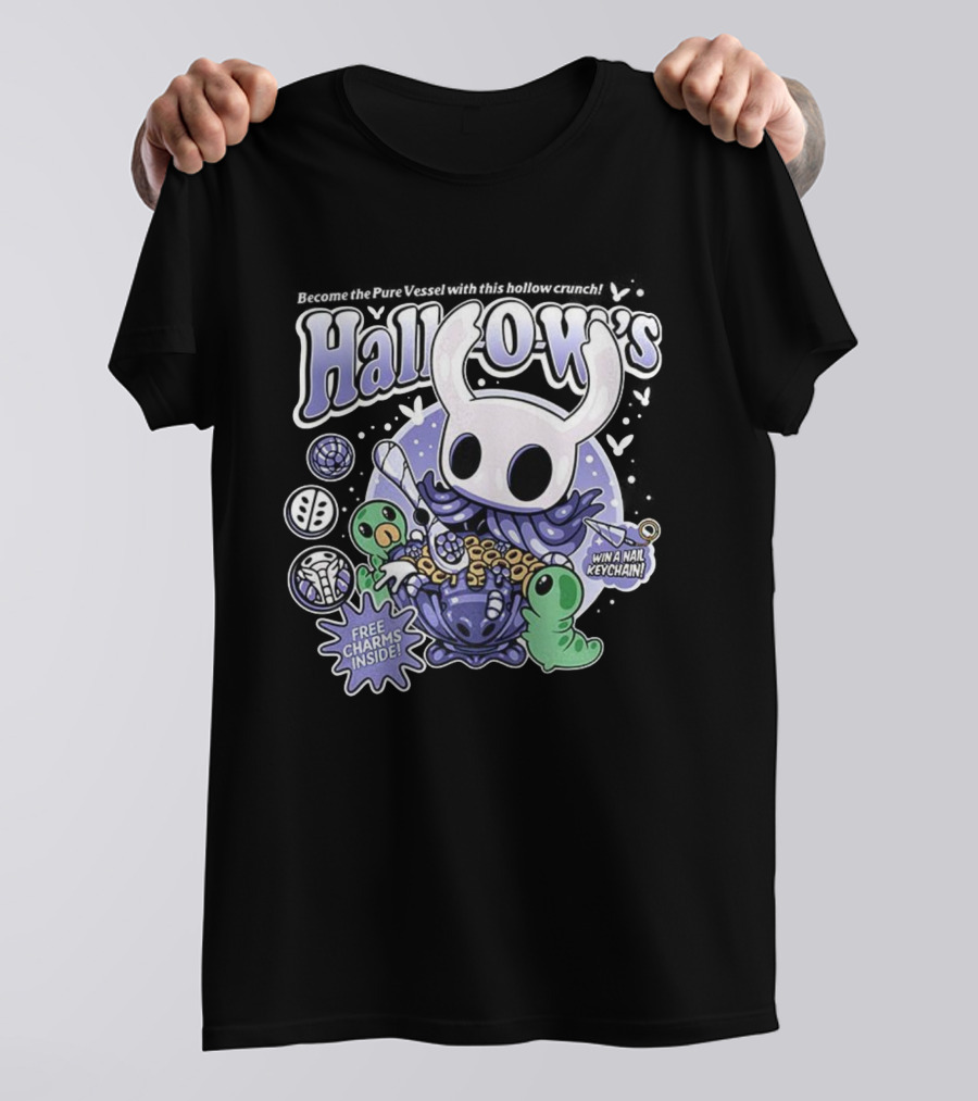 Hollow Knight Hallows Crunch Cereal Free Charms Win Nail Keychain T-Shirt