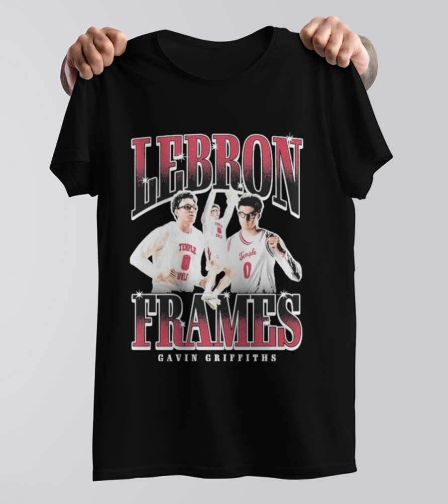 Lebron Frames Temple Owls Basketball Player 0 T-Shirt