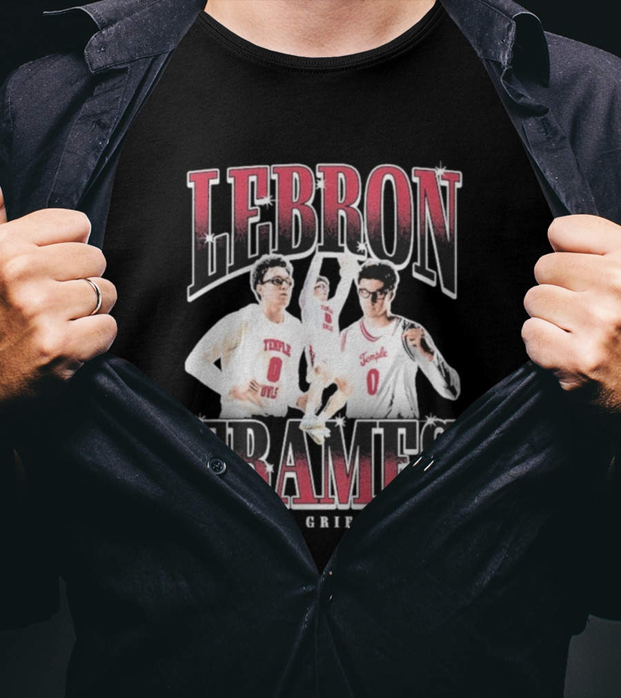 Lebron Frames Temple Owls Basketball Player 0 T-Shirt