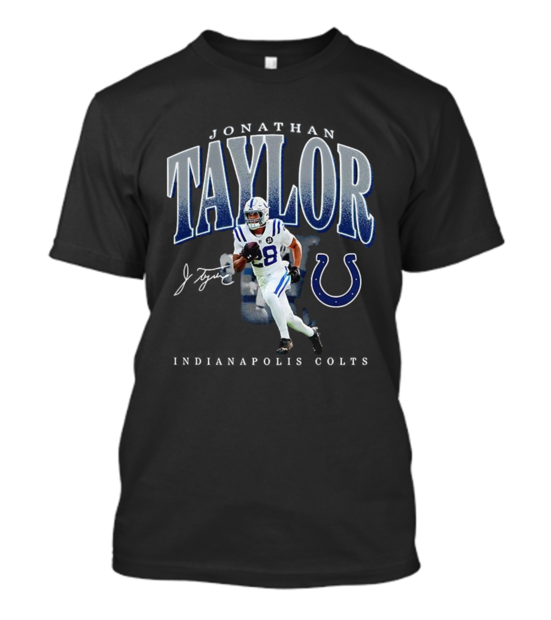 Jonathan Taylor Indianapolis Colts Player 28 Signature Football Jersey T-Shirt
