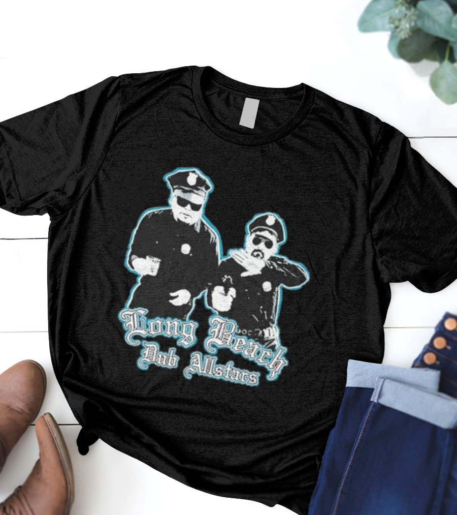 Long Beach Dub AllStars Police Humor Cop Imagery T-Shirt