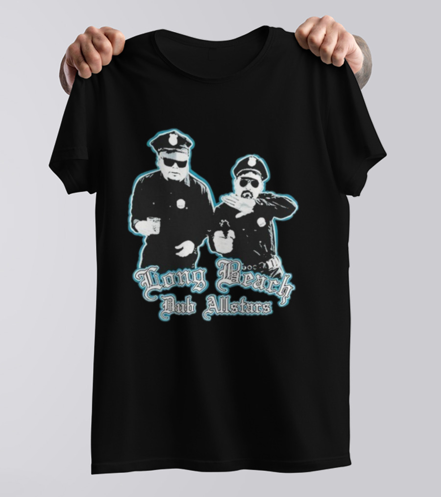 Long Beach Dub AllStars Police Humor Cop Imagery T-Shirt