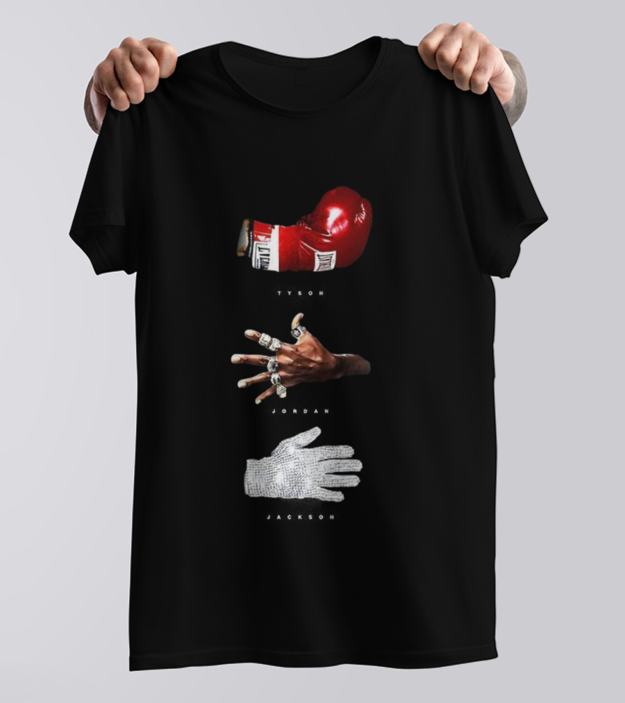 Michael Tribute Boxing Glove Championship Rings Sequin Glove T-Shirt