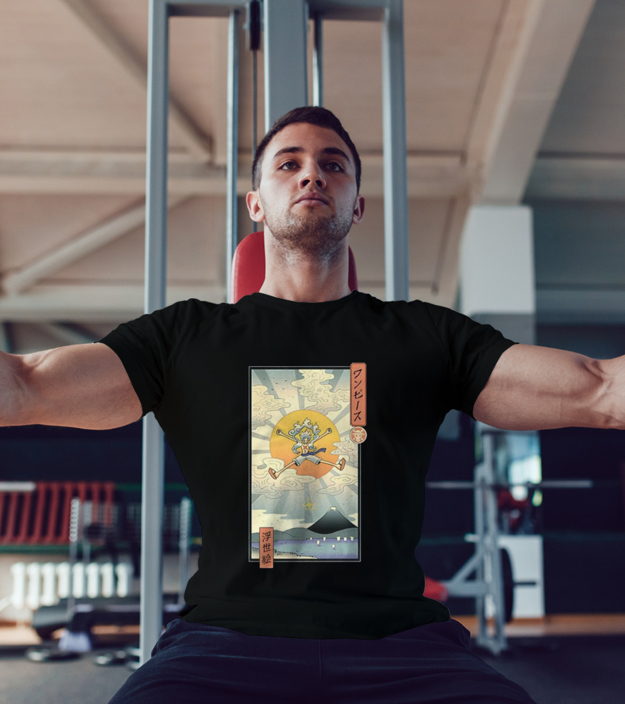 Luffy Gear 5 One Piece Anime Ukiyo-e Style Japan Art T-Shirt
