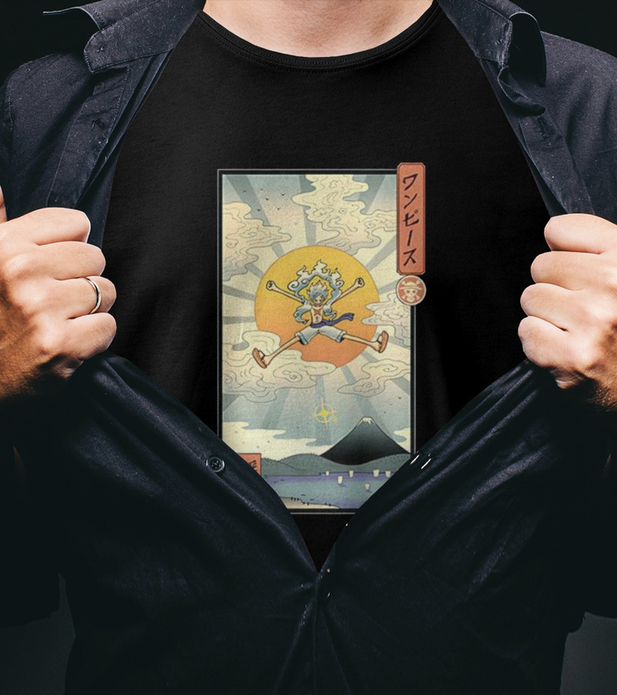 Luffy Gear 5 One Piece Anime Ukiyo-e Style Japan Art T-Shirt