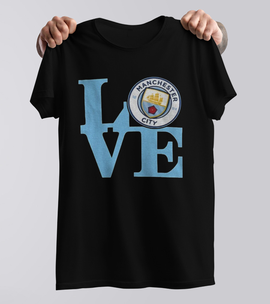 Manchester City FC LOVE Emblem 1894 Badge T-Shirt