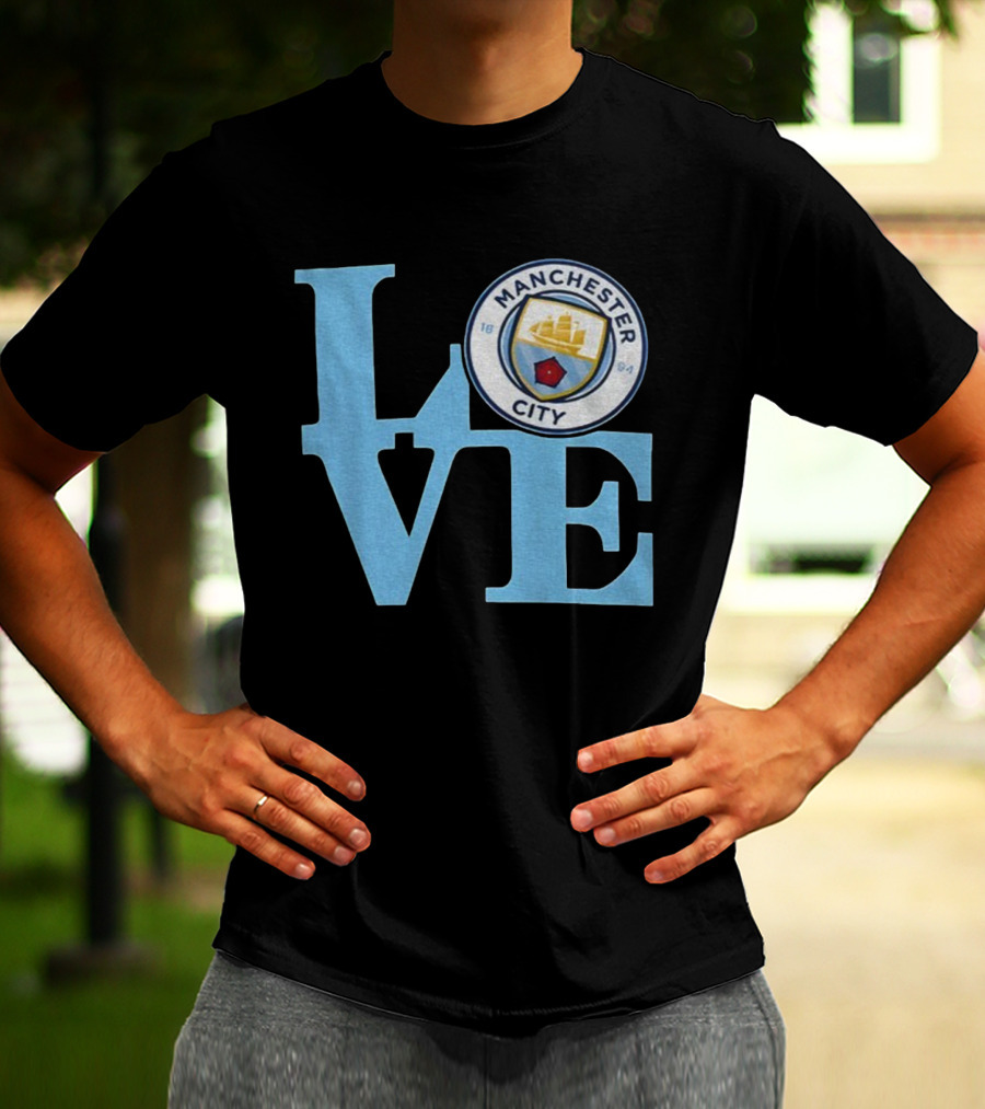 Manchester City FC LOVE Emblem 1894 Badge T-Shirt