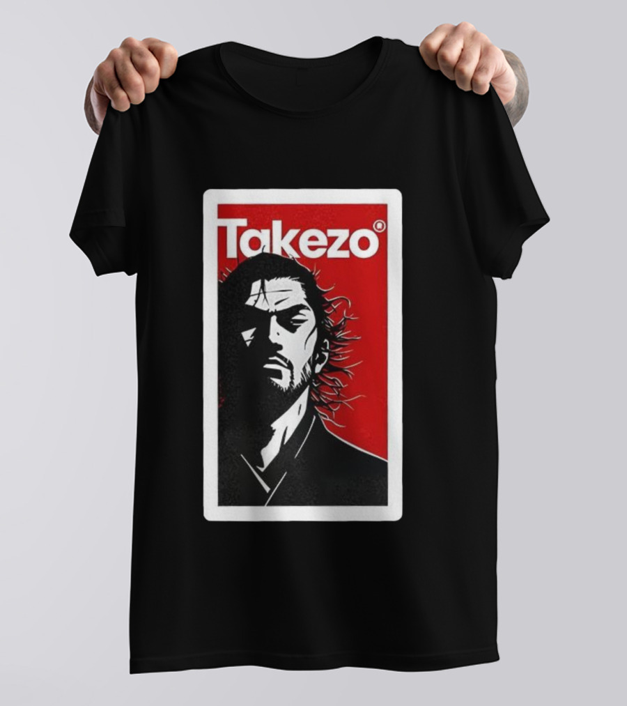 Takezo Shadow Of The Lone Warrior Manga Samurai Art Style T-Shirt