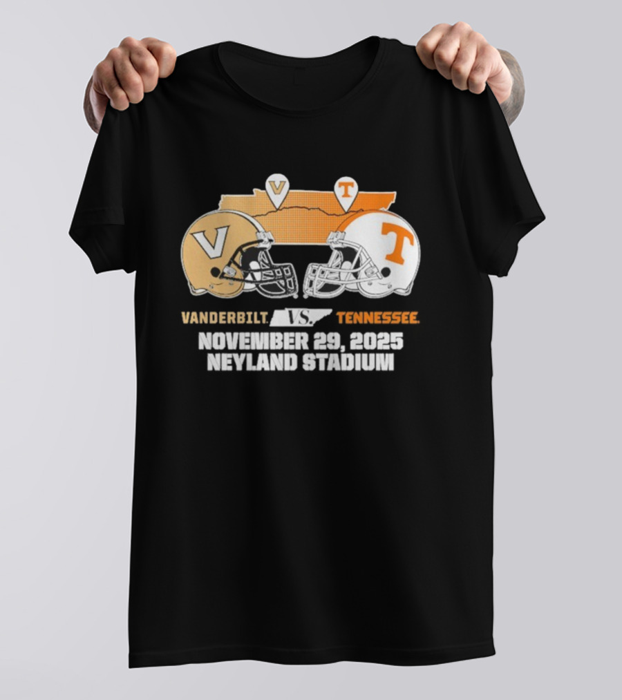 Vanderbilt Vs Tennessee November 29 2025 Neyland Stadium Football Rivals Clash T-Shirt