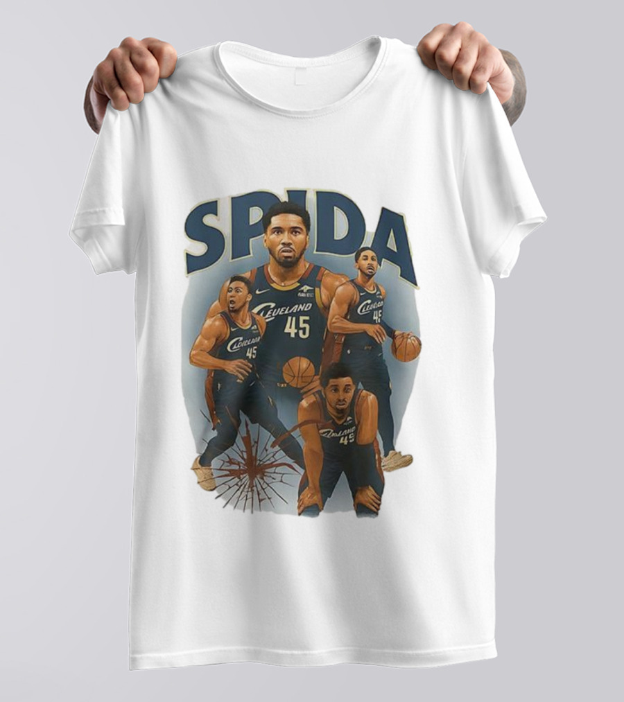 Cleveland Cavaliers Donovan Mitchell Spida 45 Basketball Ensemble T-Shirt