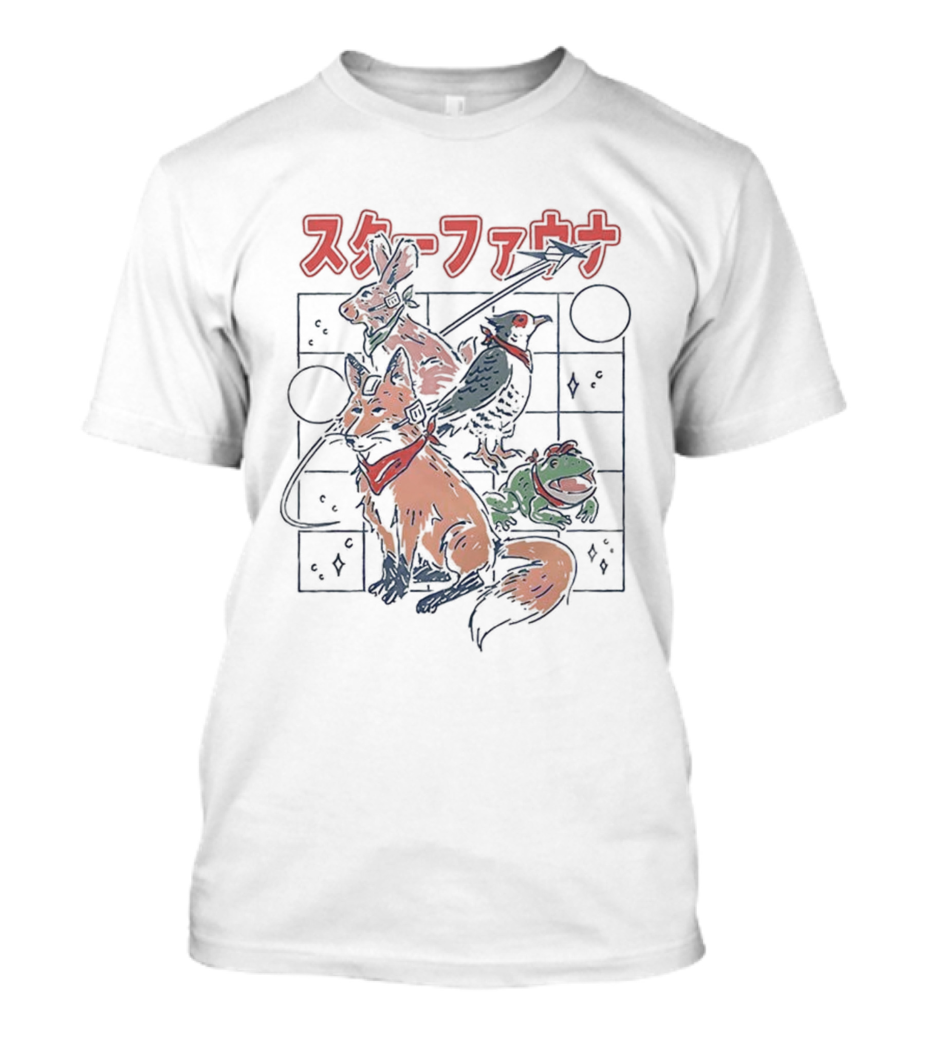 Star Fox McCloud Falco Lombardi Peppy Hare Slippy Toad スターフォックス T-Shirt