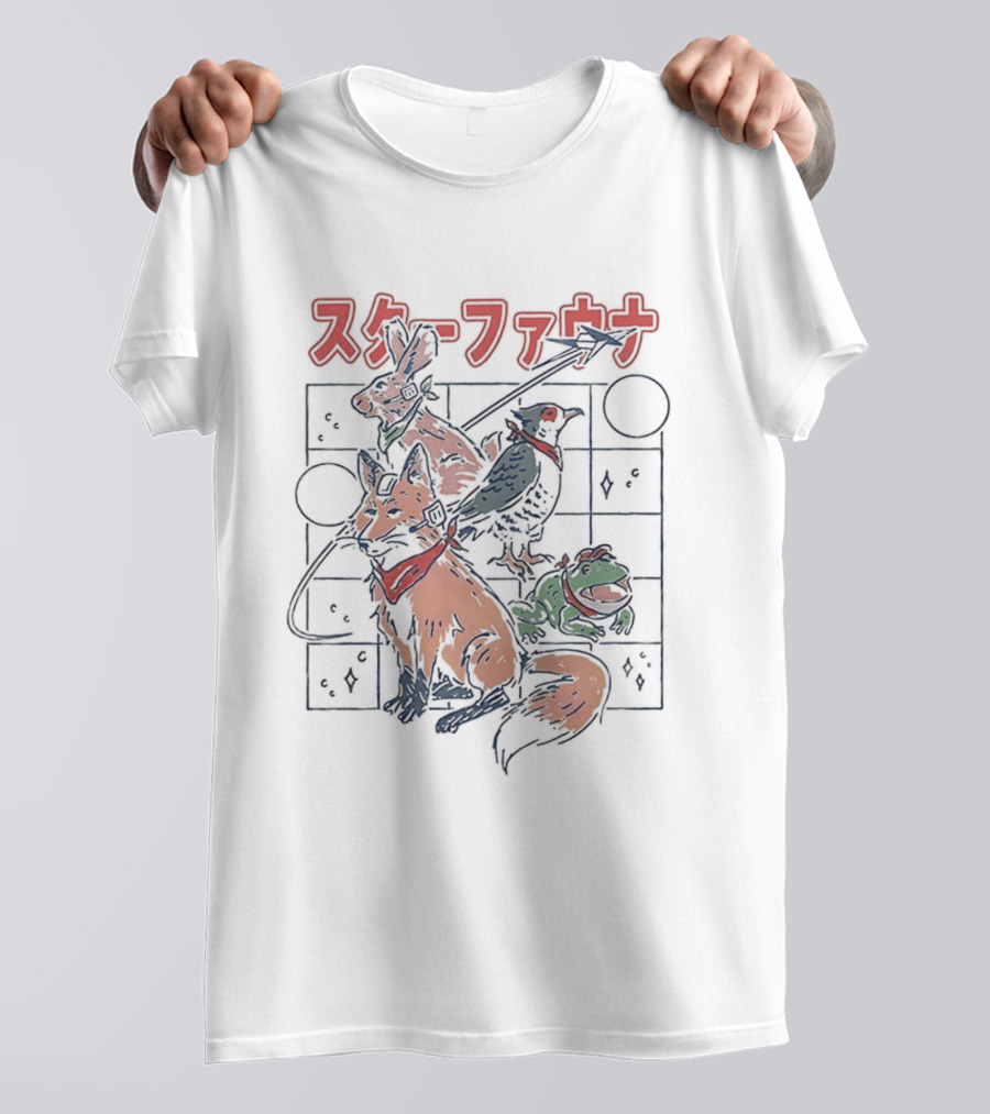 Star Fox McCloud Falco Lombardi Peppy Hare Slippy Toad スターフォックス T-Shirt