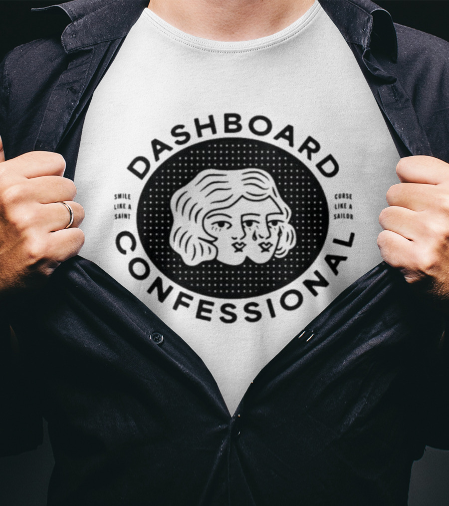 Dashboard Confessional Two-Faced Smile Like A Saint Curse Like A Sailor T-Shirt