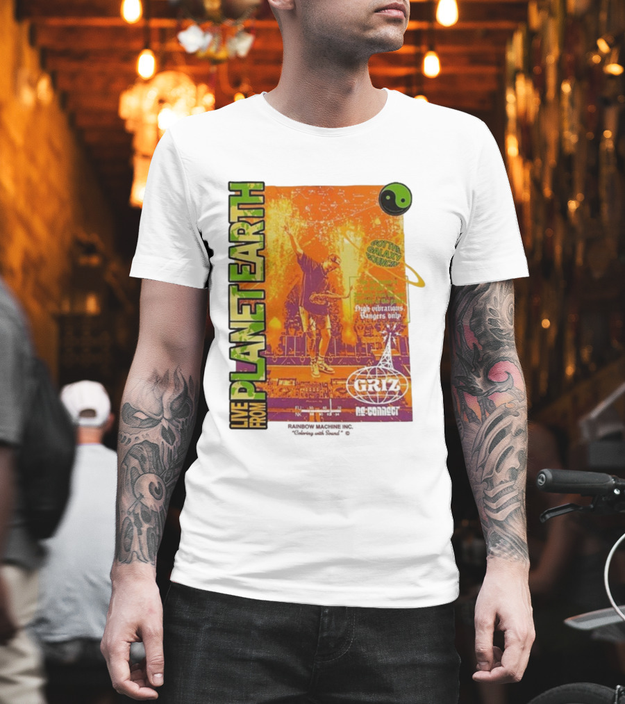 Live From Planet Earth Griz 60th Galaxy Sound High Vibrations Ragers Only Yin Yang T-Shirt