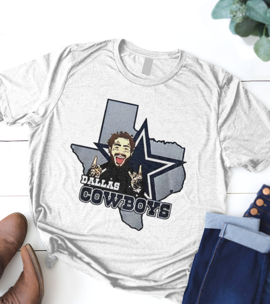 Post Malone Dallas Cowboys NFL Texas Thanksgiving Collaboration T-Shirt