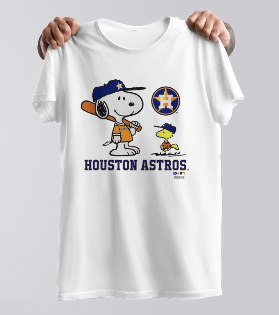 Peanuts Snoopy Woodstock Houston Astros Baseball Team T-Shirt