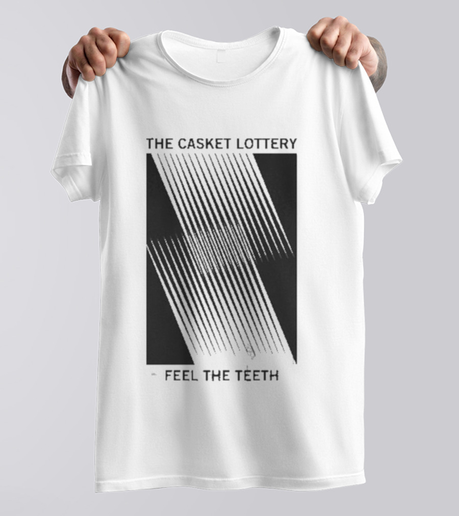 The Casket Lottery Feel The Teeth Tour Striped Graphic Tee T-Shirt