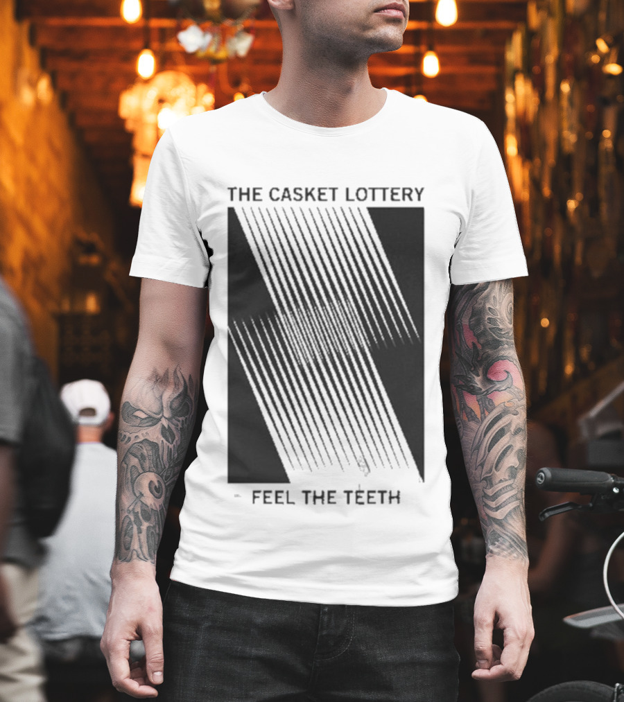 The Casket Lottery Feel The Teeth Tour Striped Graphic Tee T-Shirt