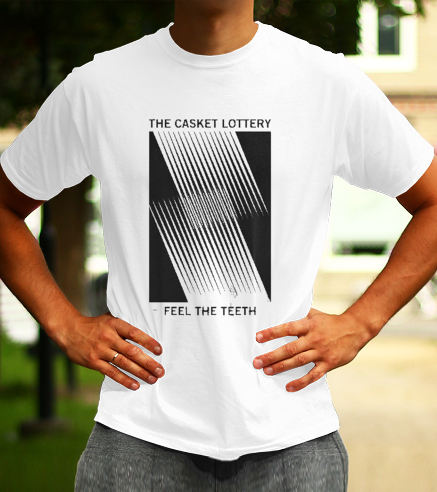 The Casket Lottery Feel The Teeth Tour Striped Graphic Tee T-Shirt