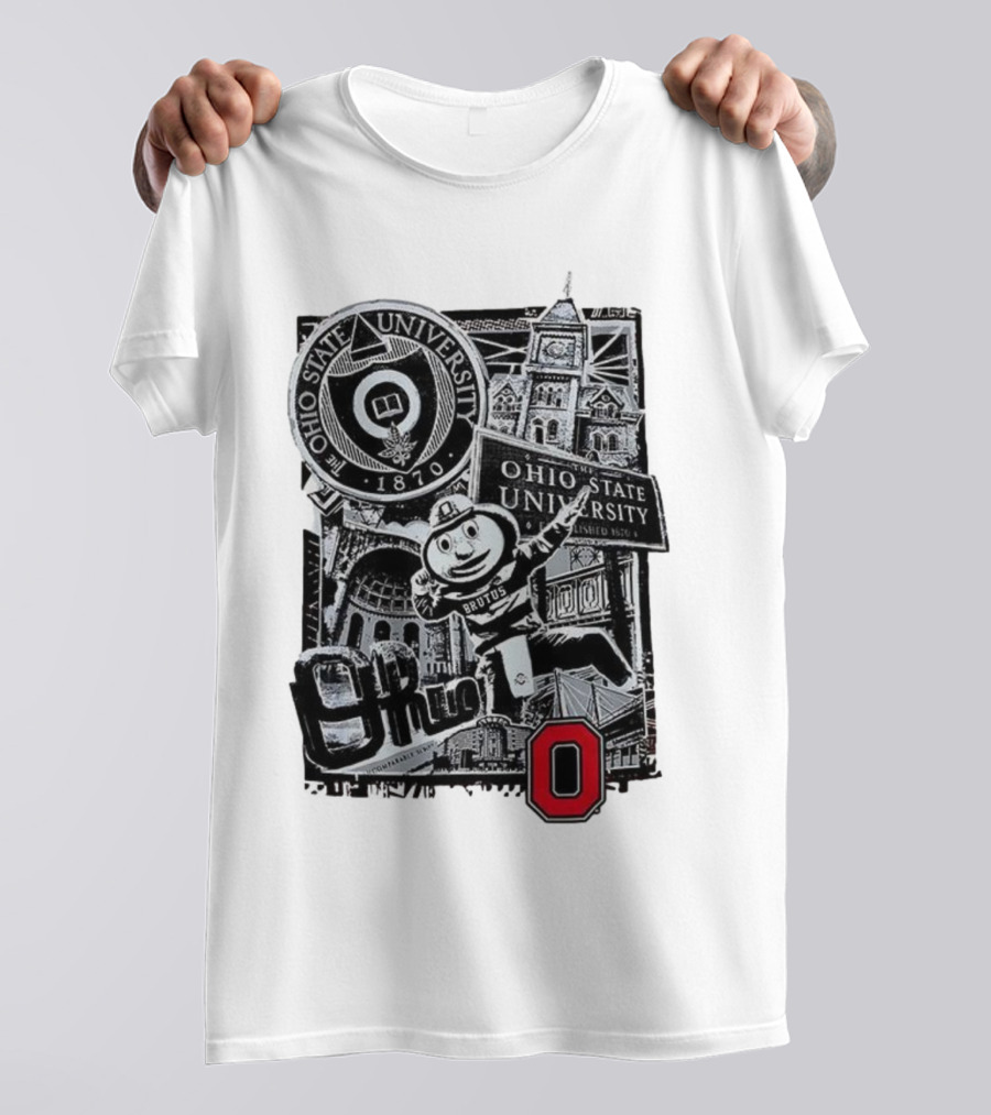 The Ohio State University Buckeyes Brutus Mascot Landmark 1870 T-Shirt