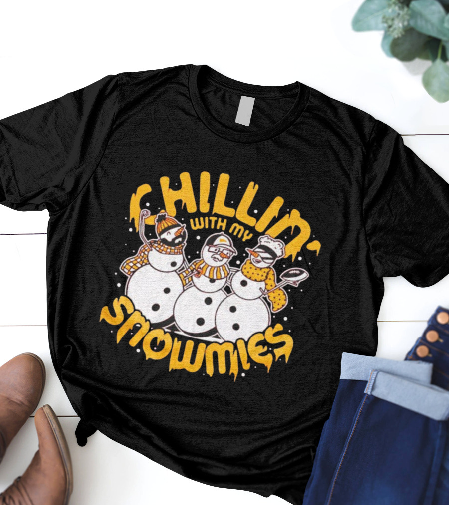 Chillin' With My Snowmies Funny Winter Holiday Snowmen Humor T-Shirt