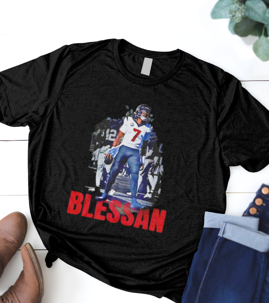 Cj Stroud Blessan Number 7 Houston Texans Football T-Shirt