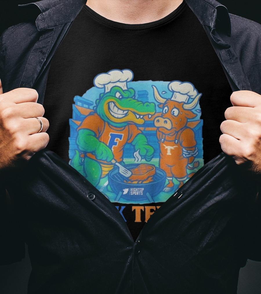 Florida Gators Cook Texas Longhorns Grilling Rivalry T-Shirt