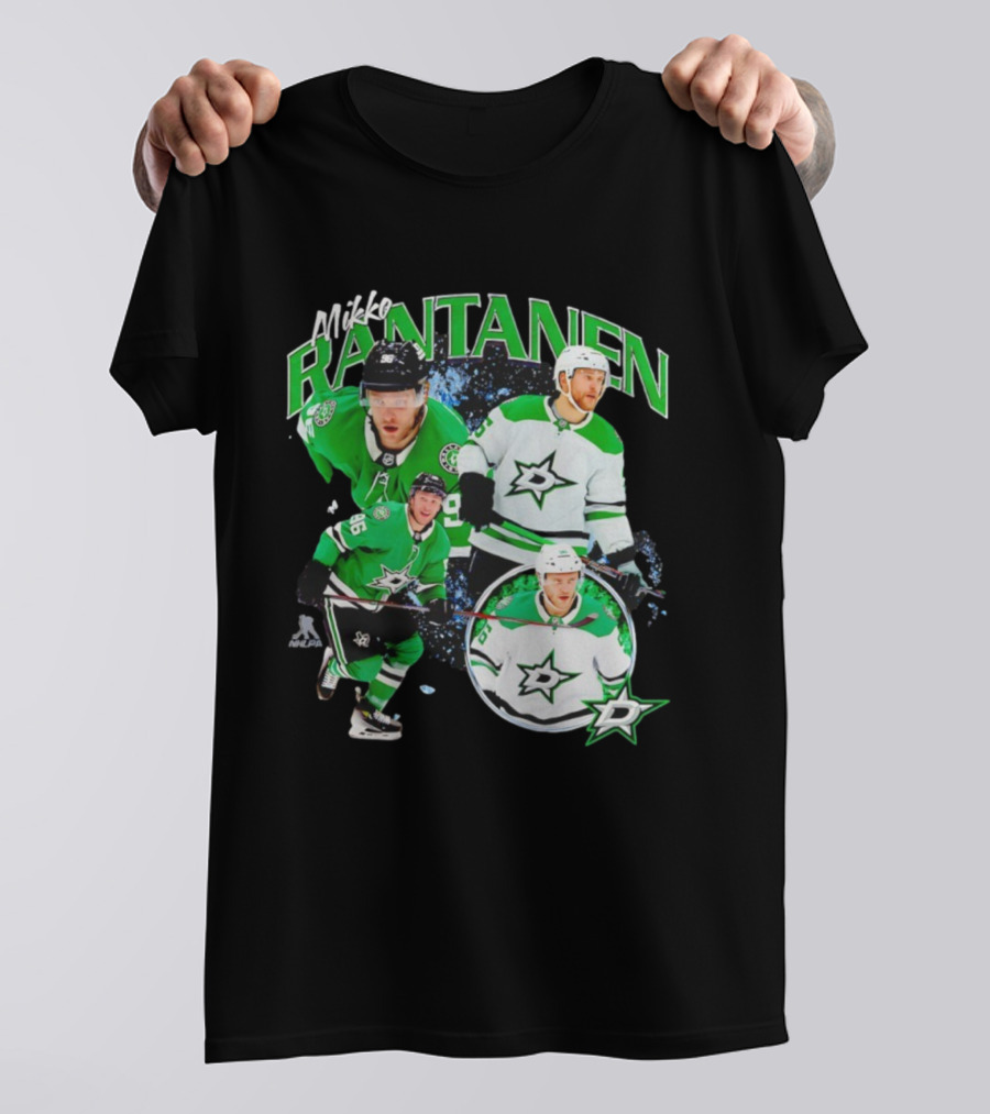 Mikko Rantanen Dallas Stars Number 96 Hockey Player Green And White Jersey T-Shirt
