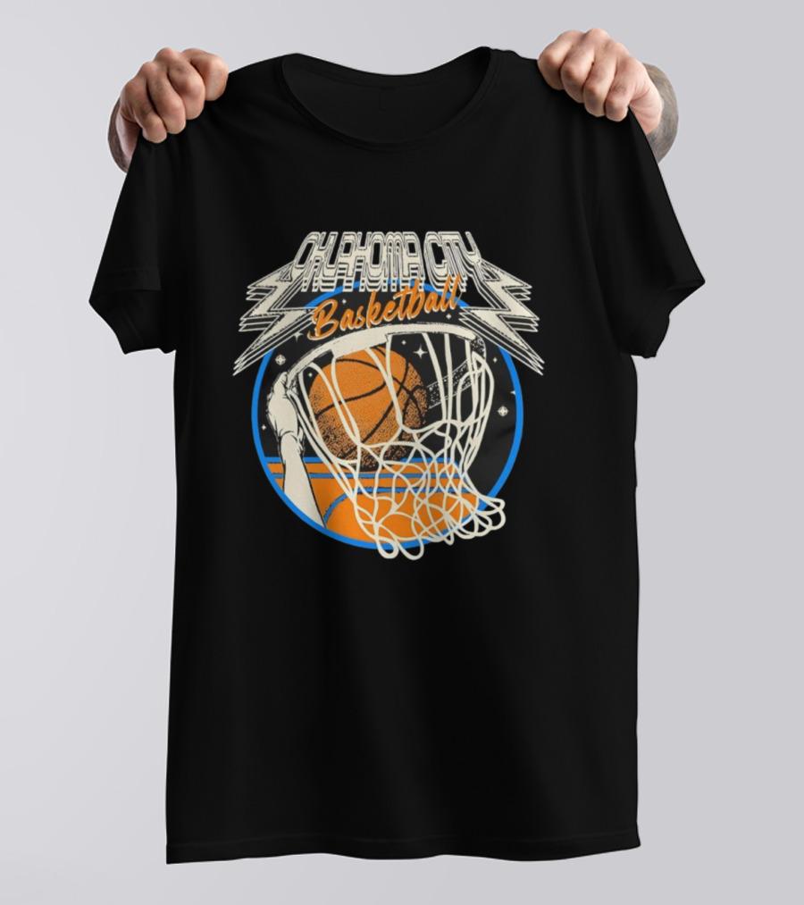 Oklahoma City Basketball Vintage Slam Dunk Style T-Shirt