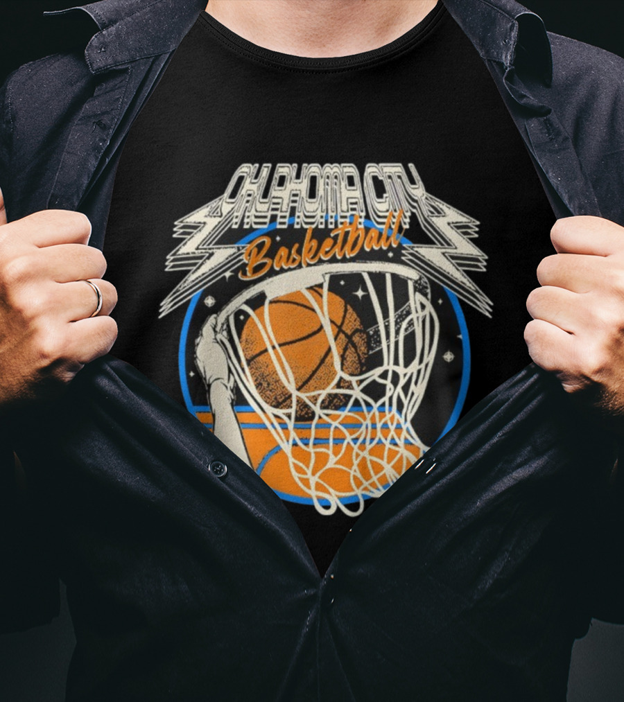 Oklahoma City Basketball Vintage Slam Dunk Style T-Shirt