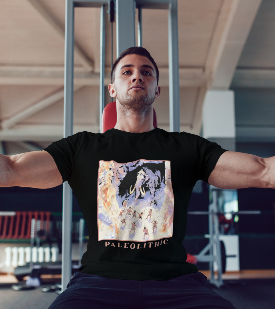 Paleolithic Mammoth Hunters Cave Painting T-Shirt