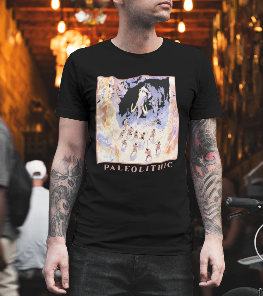 Paleolithic Mammoth Hunters Cave Painting T-Shirt