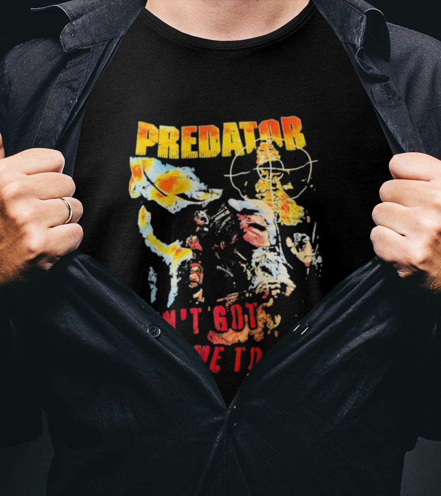 Predator I Ain't Got Time To Bleed Movie Quote Thermographic Imagery T-Shirt