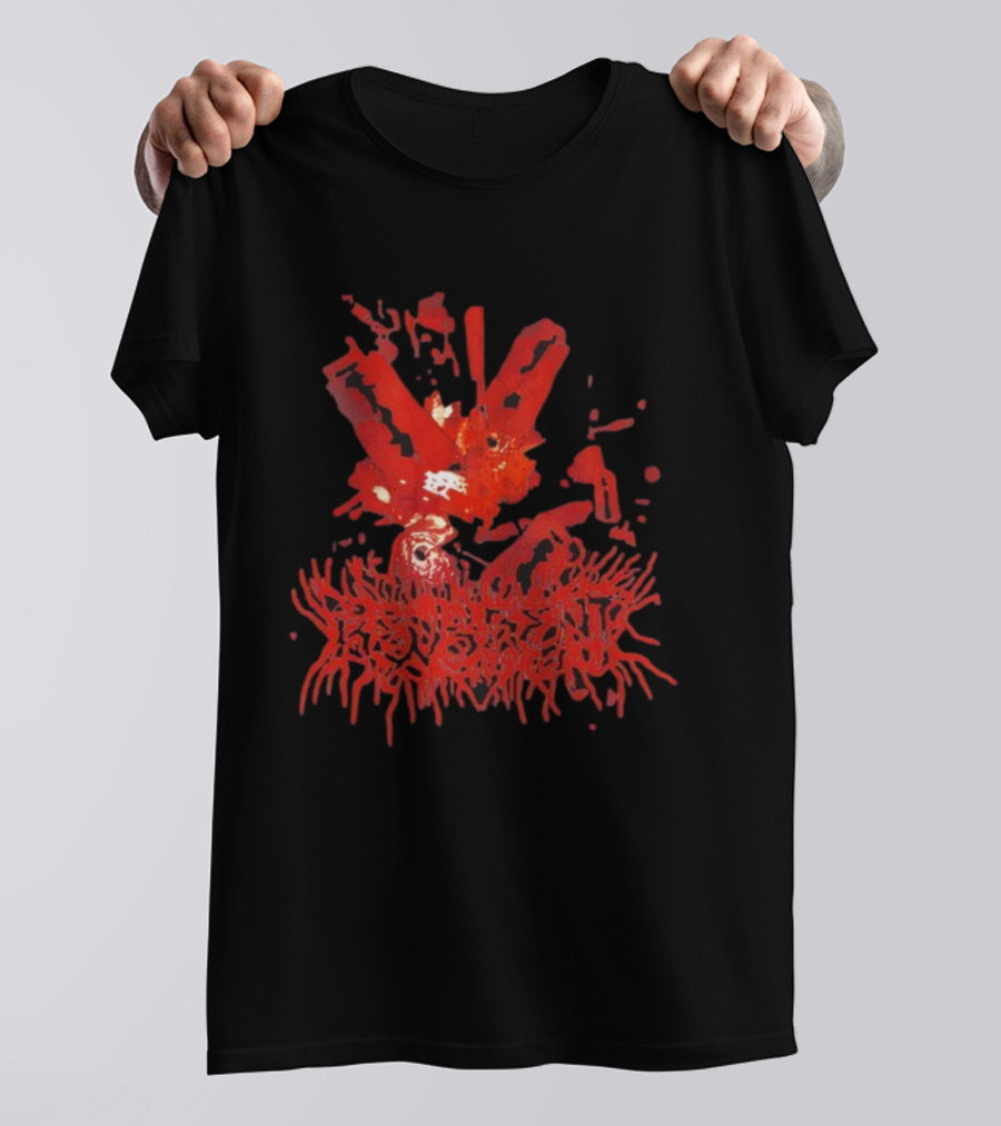 Rev3rent Razors Blood Splatter Lettering T-Shirt