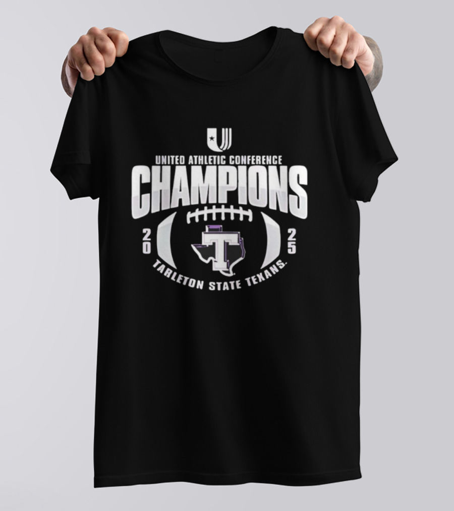 Tarleton State Texans 2025 United Athletic Conference Champions Football T-Shirt