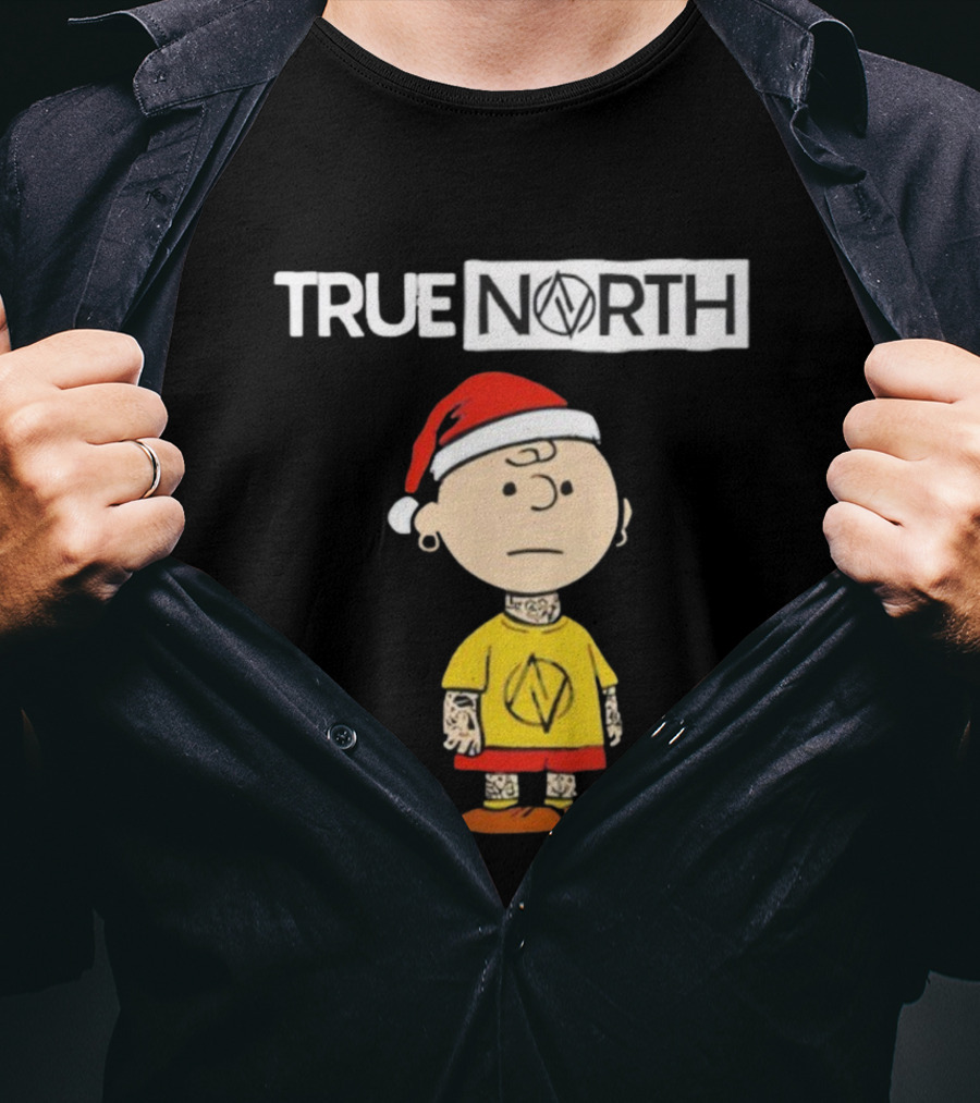 True North Santa Hat Charlie Brown Tattoo T-Shirt