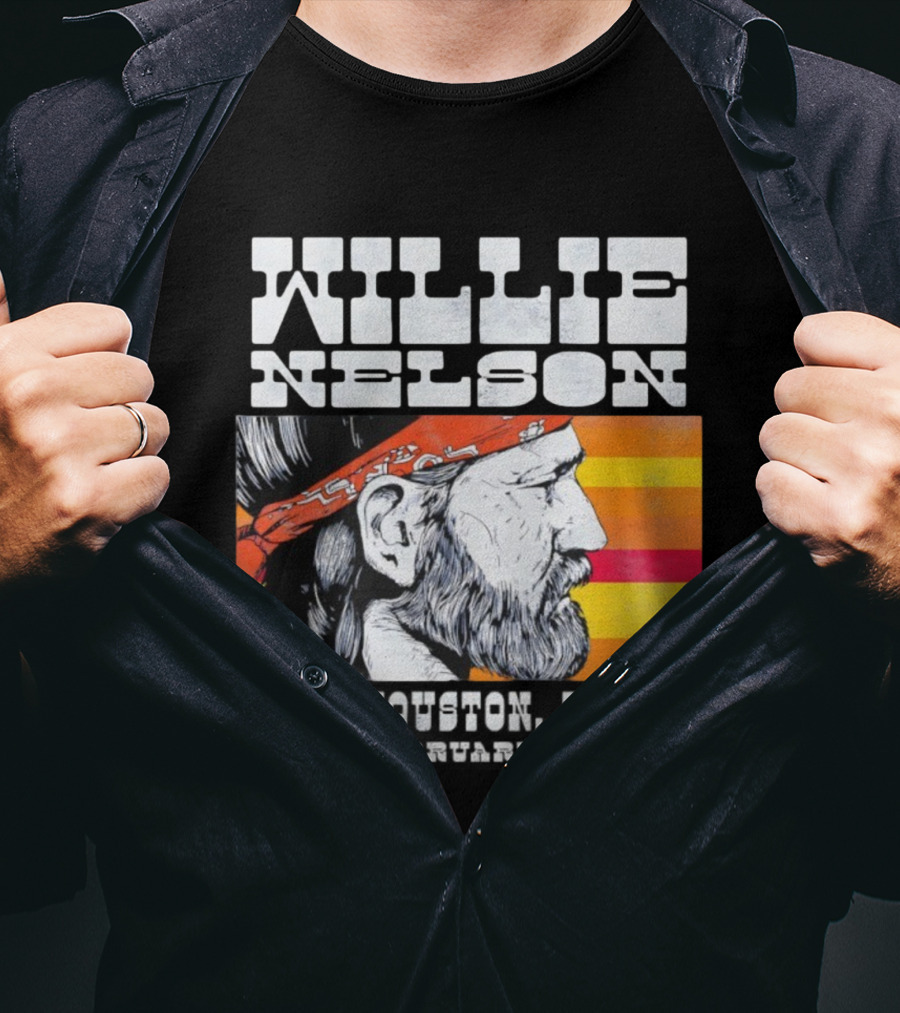 Willie Nelson Astros Houston Baseball 1985 Vintage Retro Style T-Shirt