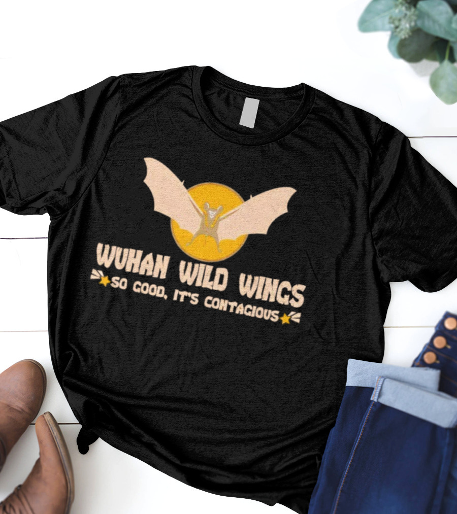 Wuhan Wild Wings So Good It’s Contagious Bat Icon Yellow Circle T-Shirt