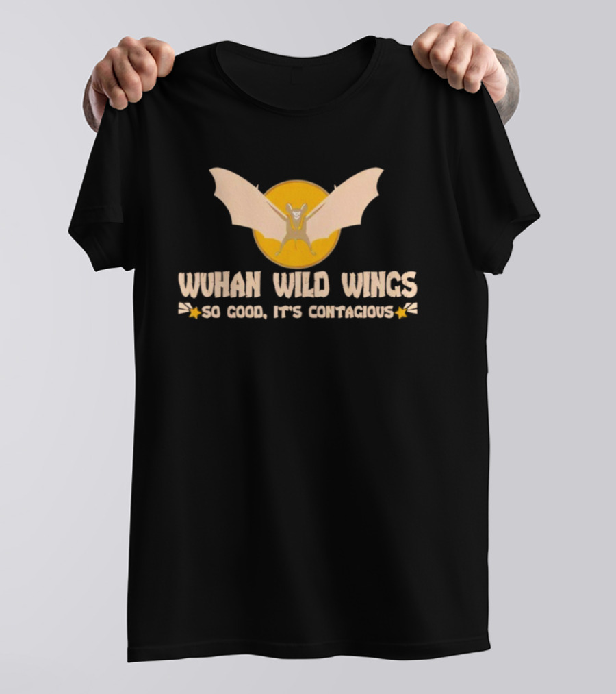 Wuhan Wild Wings So Good It’s Contagious Bat Icon Yellow Circle T-Shirt
