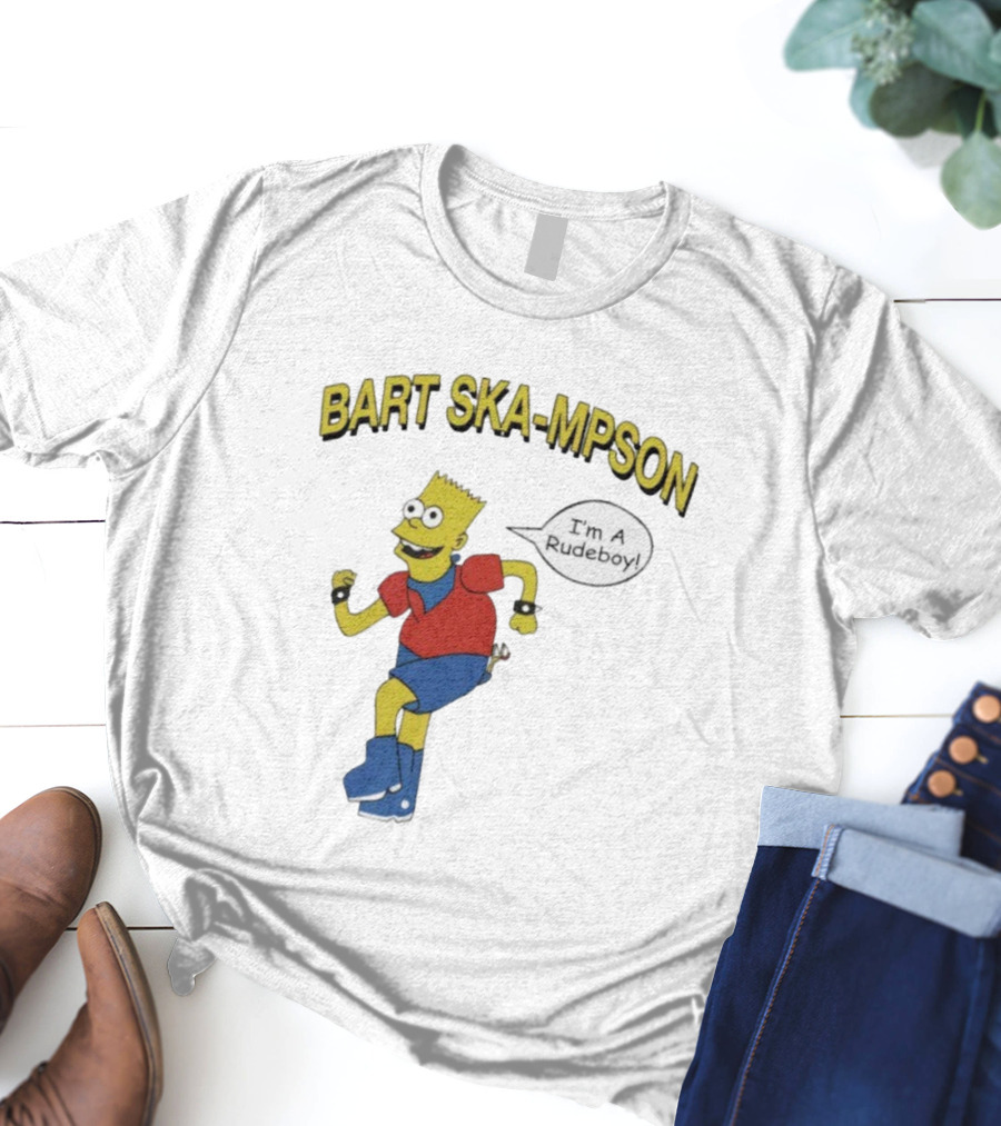 Bart Ska-Mpson I'm A Rudeboy Ska Music Character T-Shirt