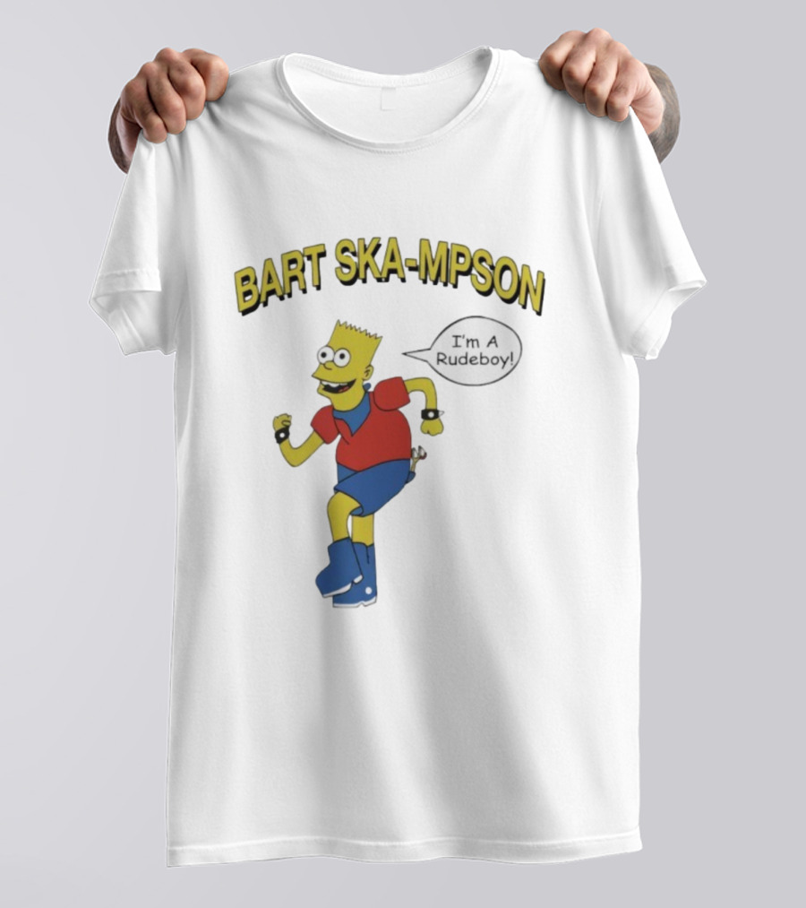 Bart Ska-Mpson I'm A Rudeboy Ska Music Character T-Shirt