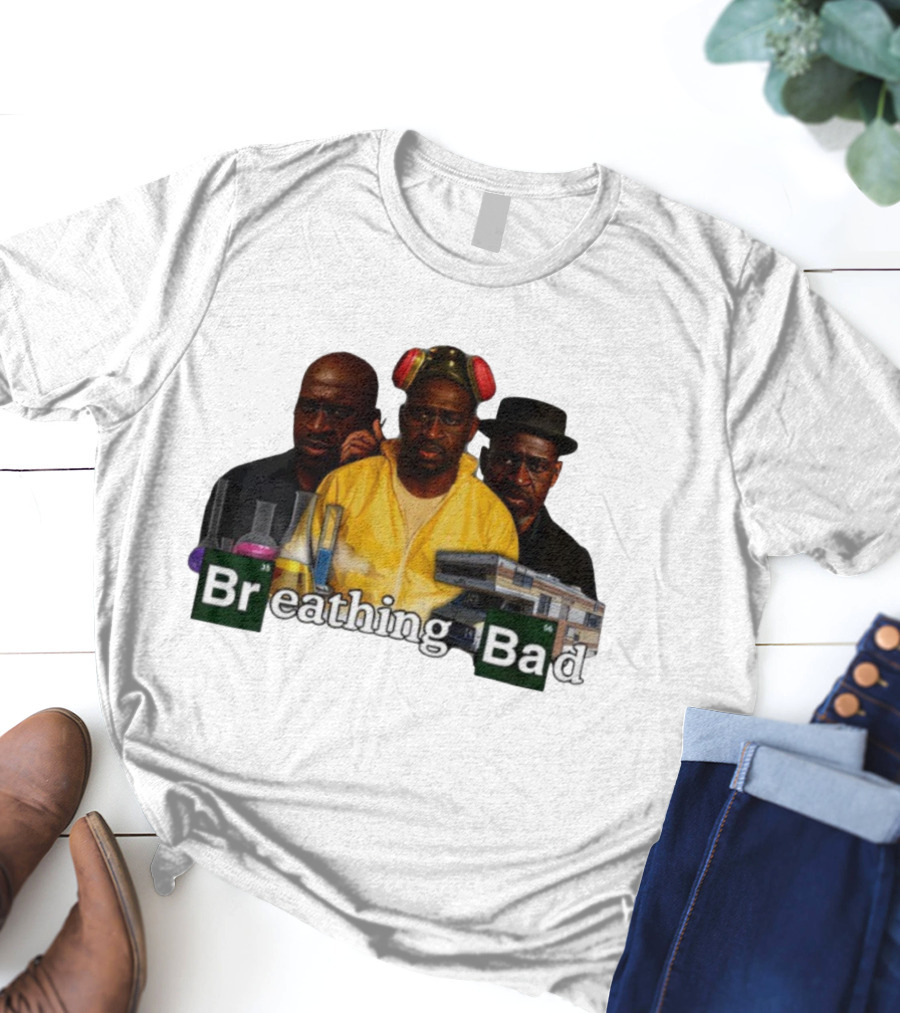 Breathing Bad Yellow Suit Characters Science Beakers RV T-Shirt