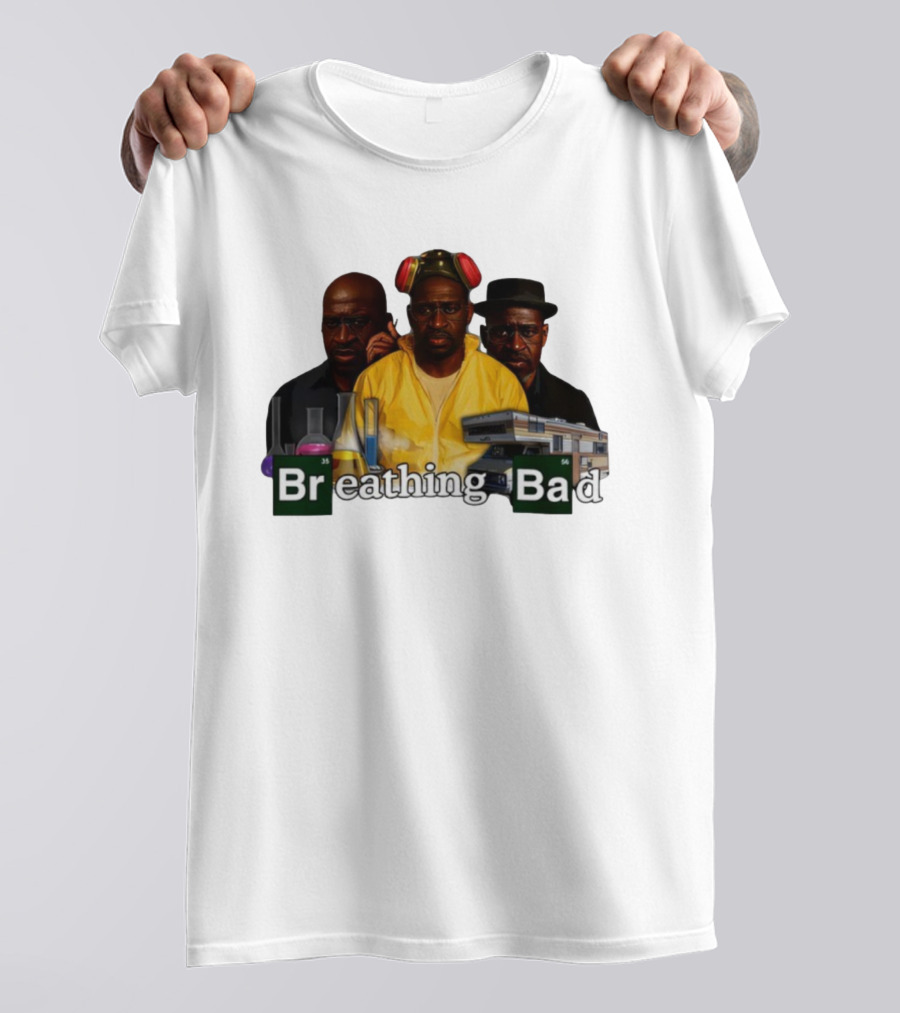 Breathing Bad Yellow Suit Characters Science Beakers RV T-Shirt