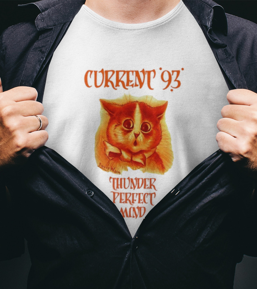 Current 93 Louis Wain Cat Thunder Perfect Mind Retro Style T-Shirt