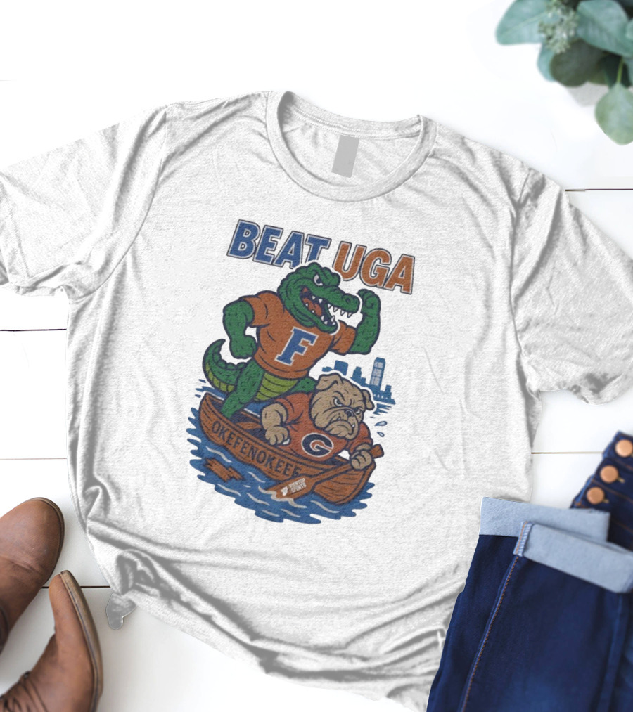 Beat UGA Florida Gators Vs Georgia Bulldogs Okefenokee Rivalry T-Shirt