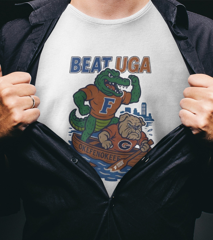 Beat UGA Florida Gators Vs Georgia Bulldogs Okefenokee Rivalry T-Shirt