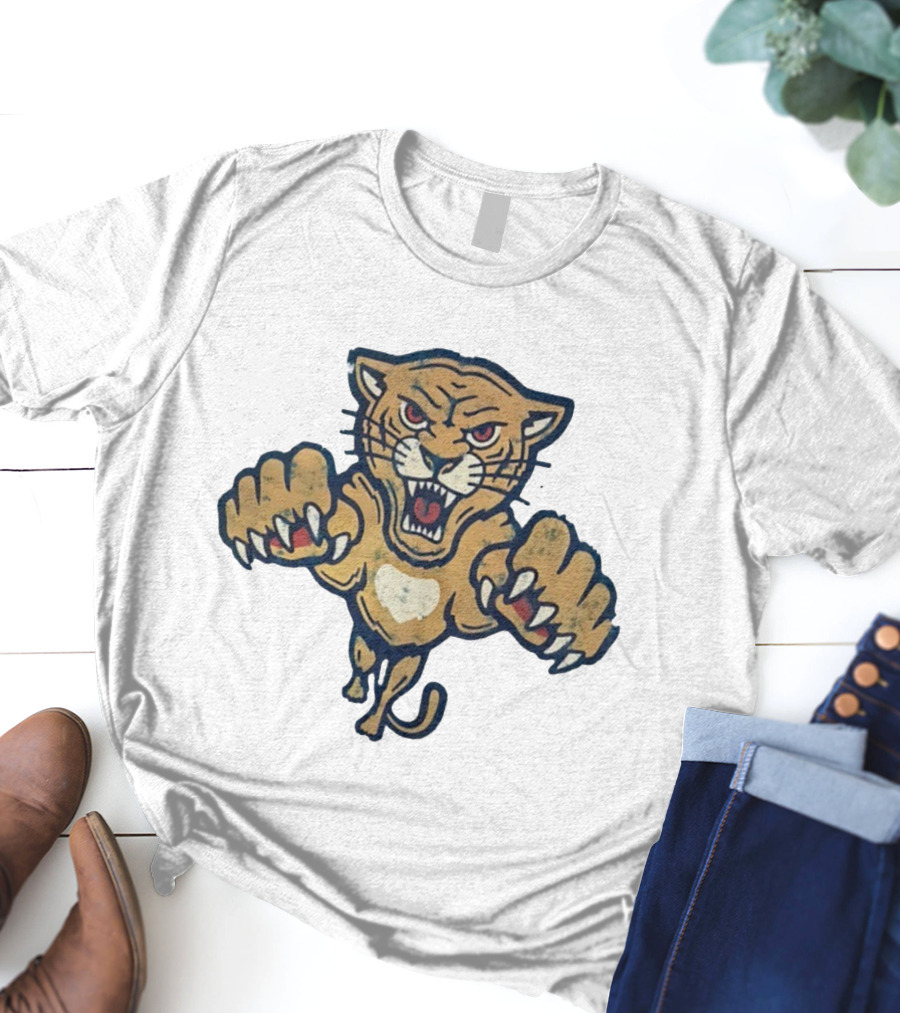 Florida Panthers Fierce Hockey Mascot Claw Attack T-Shirt