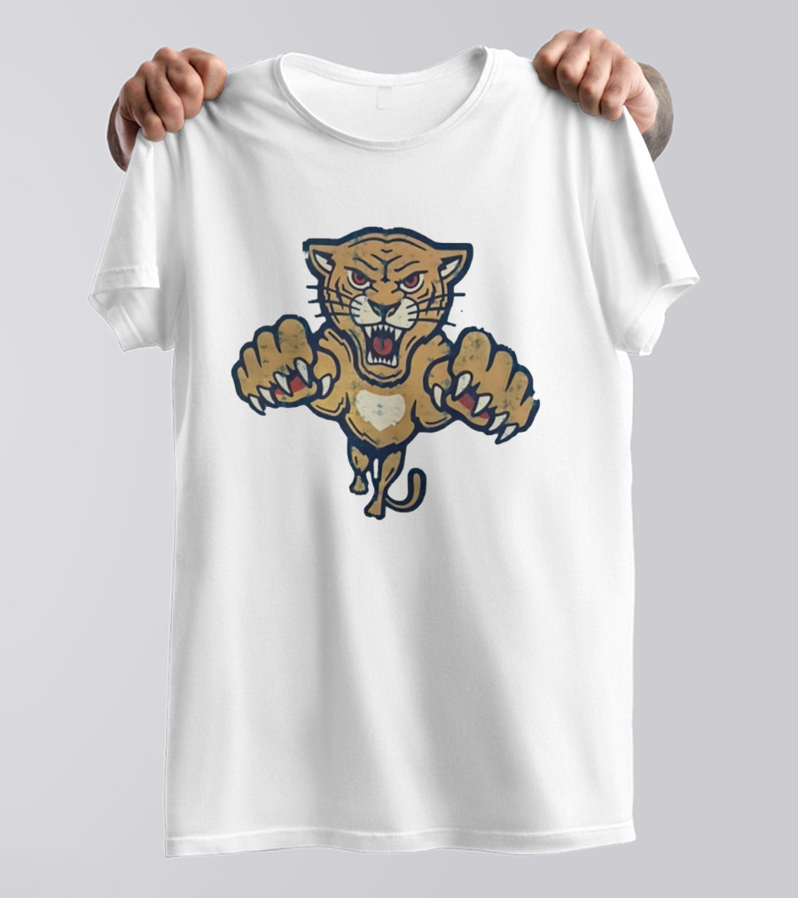 Florida Panthers Fierce Hockey Mascot Claw Attack T-Shirt