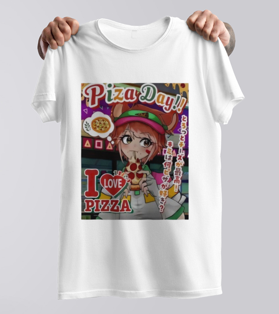 Pizza Day I Love Pizza Bitcoin Pizza Day Anime Laszlo Hanyecz T-Shirt