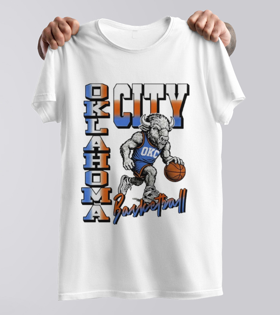 Oklahoma City OKC Basketball Mascot T-Shirt